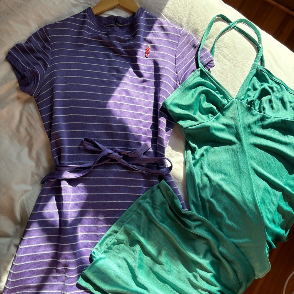Vtg ~60s ‘glenbrooke’ brand tennis style mini dress